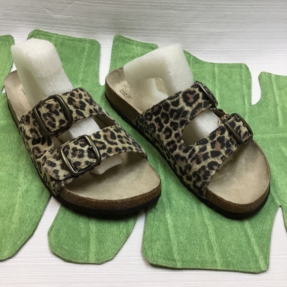 White Mountain Shoes - Animal Print Slide-On Sandals by White Mountain